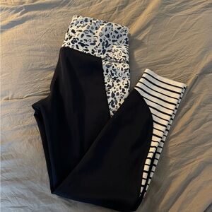 Stylish Black and White Patterned Leggings